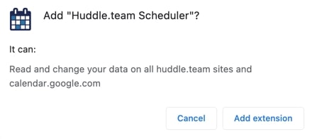 Step 3: Confirm the new extension